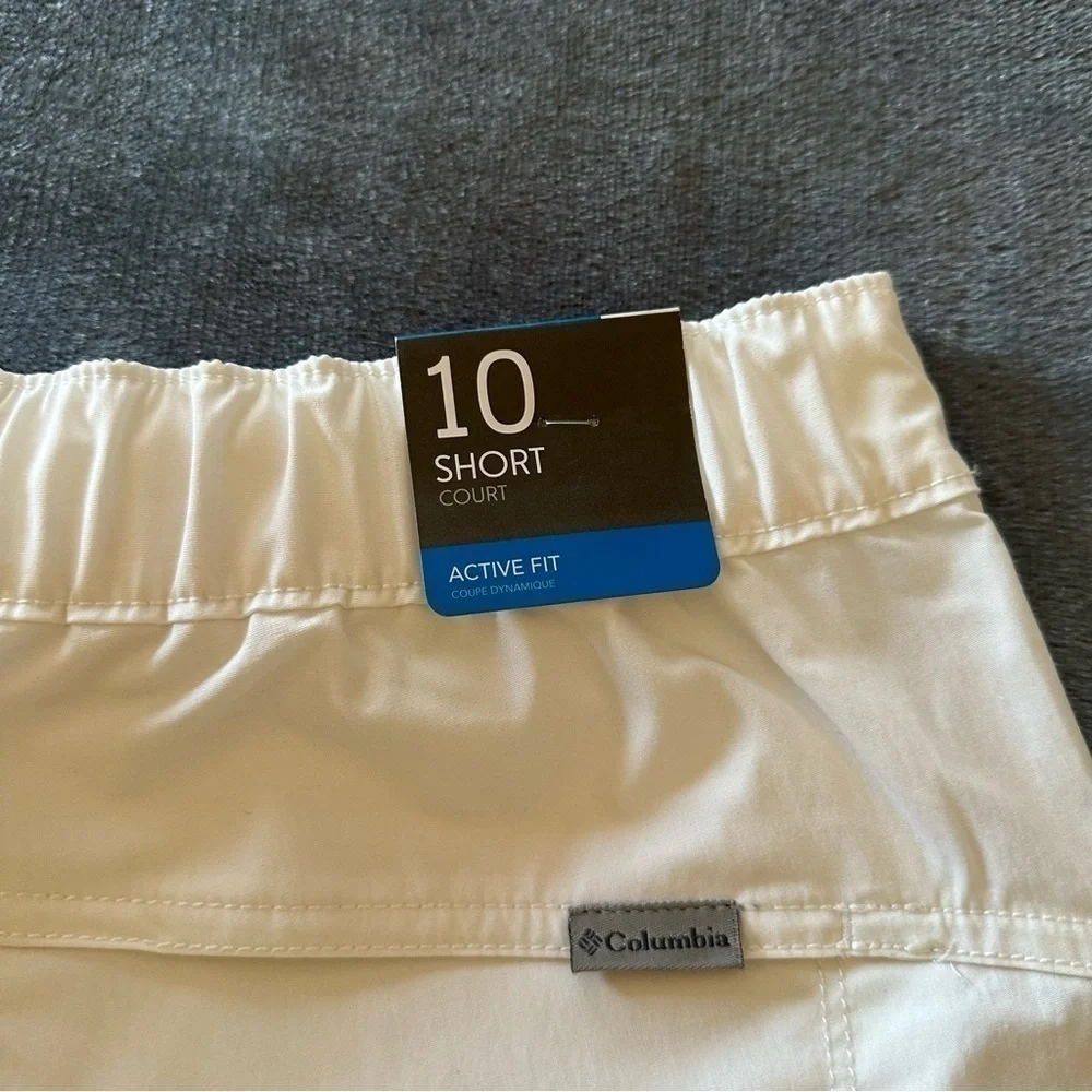 NWT Columbia Longer Days White 6” Shorts Size 10